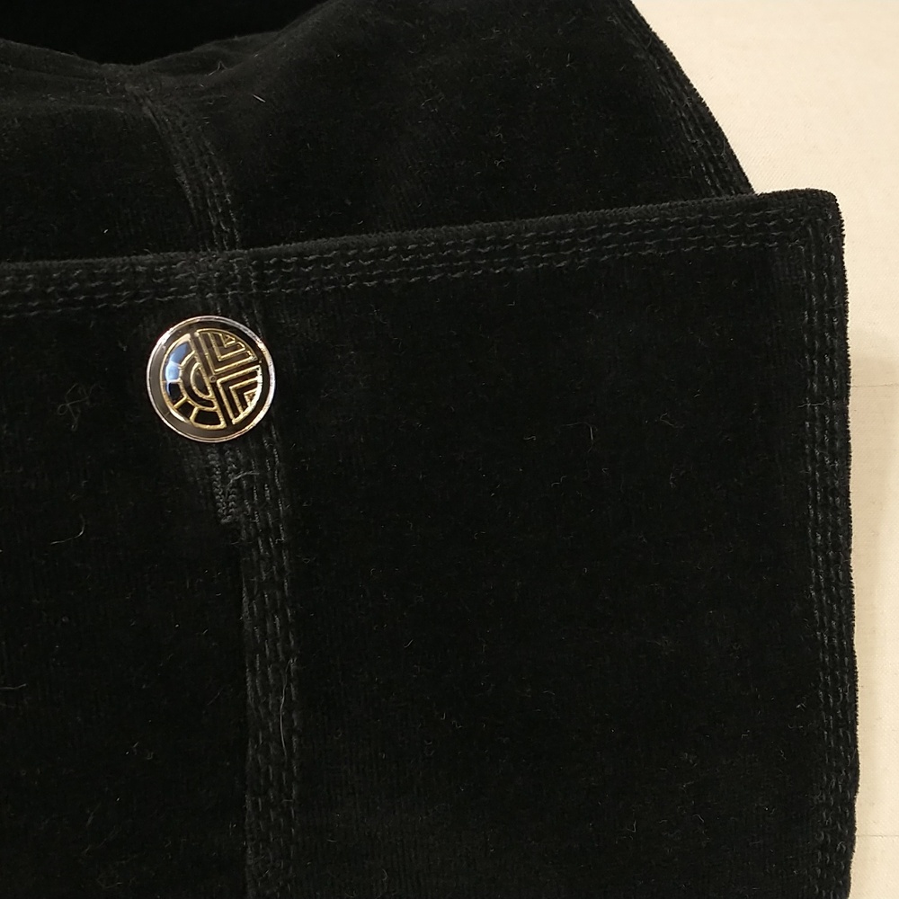 Vintage Designer Black Jacket Louis Feraud Paris Tailored Velvet Fitted Short - Picture 7 of 16